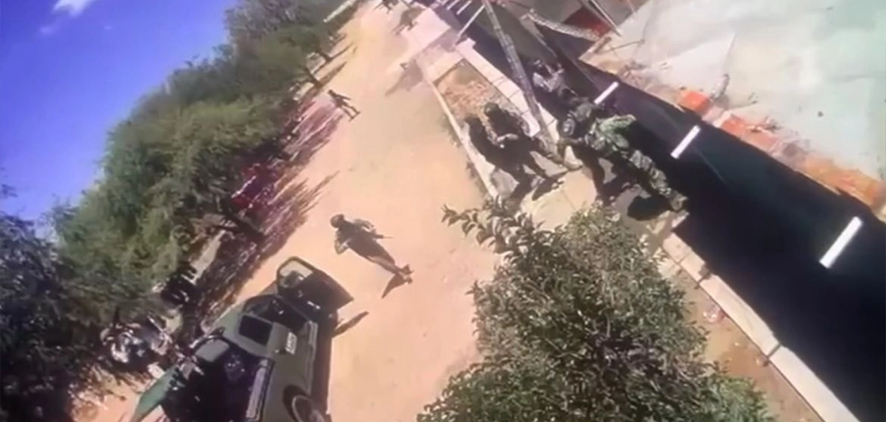 Desmantela Ejército Mexicano una célula criminal en Rincón de Romos con saldo de ocho personas detenidas. Captura de pantalla