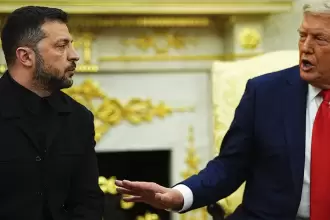 Donald Trump ofreció con su homólogo ucraniano Volodímir Zelenski una rueda de prensa previo a la reunión con Líderes Europeos