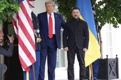 El presidente de Estados Unidos, Donald Trump, recibió en la Casa Blanca al presidente de Ucrania, Volodímir Zelenski