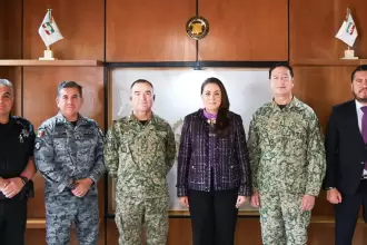 Tere Jiménez y la V Región Militar acuerdan reforzar coordinación, operativos y vigilancia en carreteras y zonas limítrofes de la región Centro‑Occidente.