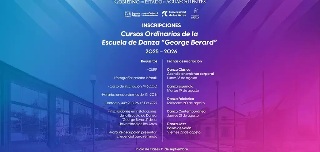 La Escuela de Danza George Berard abrio su periodo de inscripciones 1