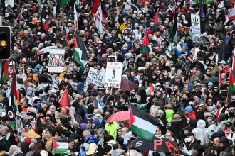 Miles Marcha por la Humanidad en Australia y por la liberación de palestina. Foto EFE