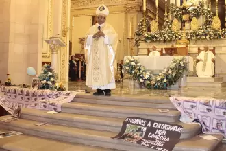 Obispo Juan Espinoza Jiménez presidió la misa en honor a las madres buscadoras y víctimas de violencia en el quincenario de la Asunción