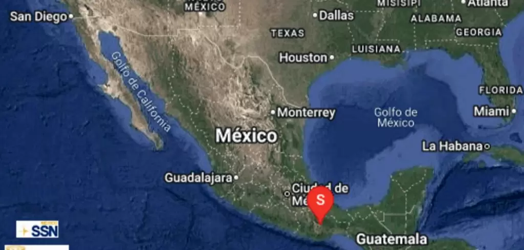 Sismo de 5.9 en Tlacolula, Oaxaca. Imagen captura de pantalla