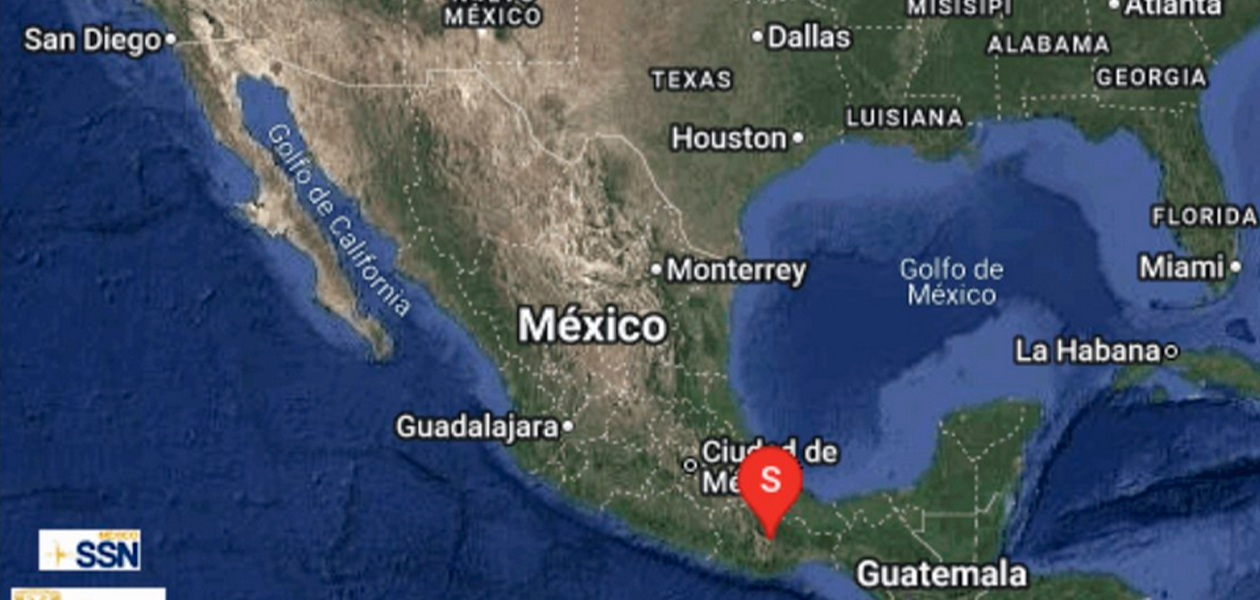 Sismo de 5.9 en Tlacolula, Oaxaca. Imagen captura de pantalla