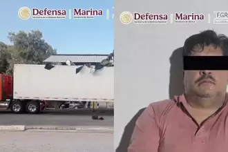 Tractocamión con 1201 paquetes de cocaína, fue interceptado en Sonora, el conductor fue detenido. Foto El Universal