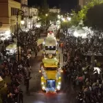 Transportistas desfilan en honor a la Virgen de la Asunción. Foto Alan Quirván