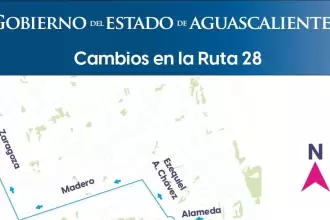 Desde el 3 de agosto, las rutas 3, 5 y 28 del transporte urbano en Aguascalientes tendrán ajustes en calles secundarias para mejorar capacidad y seguridad.
