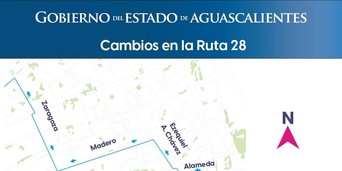 Desde el 3 de agosto, las rutas 3, 5 y 28 del transporte urbano en Aguascalientes tendrán ajustes en calles secundarias para mejorar capacidad y seguridad.