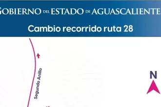 Desde el 24 de agosto, la ruta 28 del transporte público en Aguascalientes ajustará su recorrido en dirección sur-norte para mayor seguridad y eficiencia.
