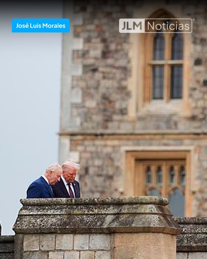 Carlos III y Donald Trump en el castillo de Windsor en Reino Unido. Foto JLMNoticias captura de pantalla