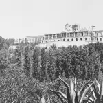 Castillo de Chapultepec, escenario de la gesta heroica de los Niños Héroes. Una vista del Antiguo Colegio Militar entre 1880 y 1900. Foto Mediateca INAH