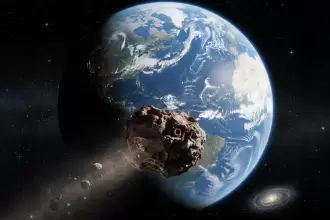 Científicos rusos advirtieron que este jueves un asteroide de casi 300 metros pasará cerca de la tierra. Imagen generada con IA/JLMNoticias