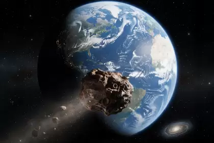 Científicos rusos advirtieron que este jueves un asteroide de casi 300 metros pasará cerca de la tierra. Imagen generada con IA/JLMNoticias