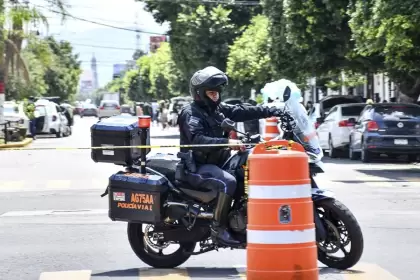 Cierre de calles en Aguascalientes con motivo de la ceremonia del Grito de independencia. Foto SSPM