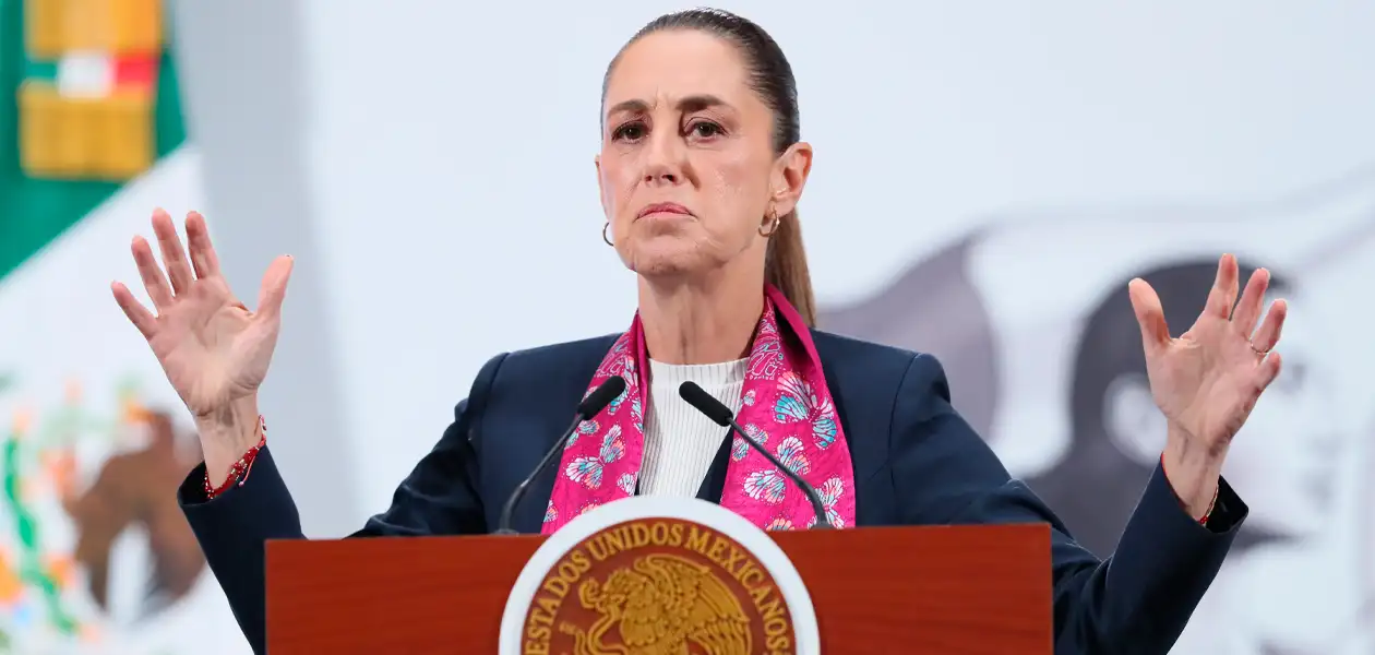 La presidenta de México, Claudia Sheinbaum. Cumple un año de Gobierno en un país atravesado por la violencia machista. Foto de EFE/ Mario Guzmán.
