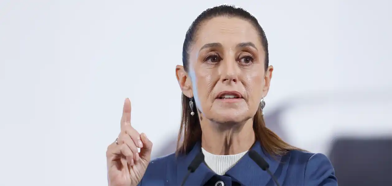 La presidenta de México, Claudia Sheinbaum, durante rueda de prensa en Palacio Nacional. Claudia en Aguascalientes, tema del día en la 'mañanera'. Foto de JLMNoticias / EFE/ Sáshenka Gutiérrez.