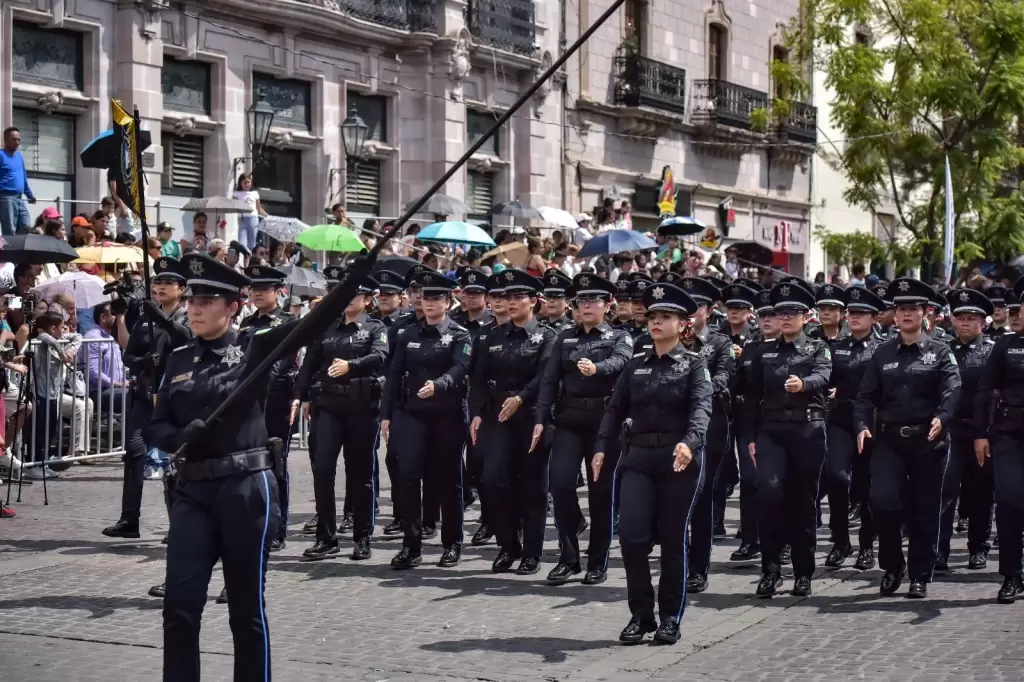 El operativo de seguridad incluye el desfile civico militar del 16 de septiembre. Foto Gobierno del Estado