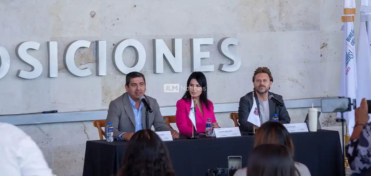 Héctor Castorena, Verónica González y Juan Luis Núñez en la presentación del Global Changers 2025. Foto: JLMNoticias / Salvador Ramírez.