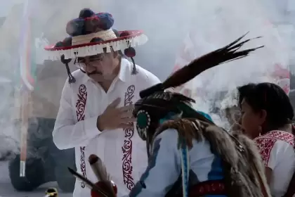 El ministro presidente de la Suprema Corte de Justicia de la Nación (SCJN), Hugo Aguilar. Lunes de locos; 18 horas de ceremonias en México. Foto de JLMNoticias / EFE/ José Méndez.