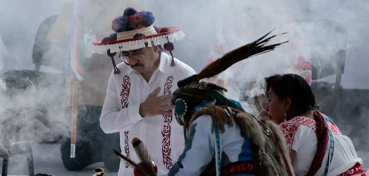 El ministro presidente de la Suprema Corte de Justicia de la Nación (SCJN), Hugo Aguilar. Lunes de locos; 18 horas de ceremonias en México. Foto de JLMNoticias / EFE/ José Méndez.