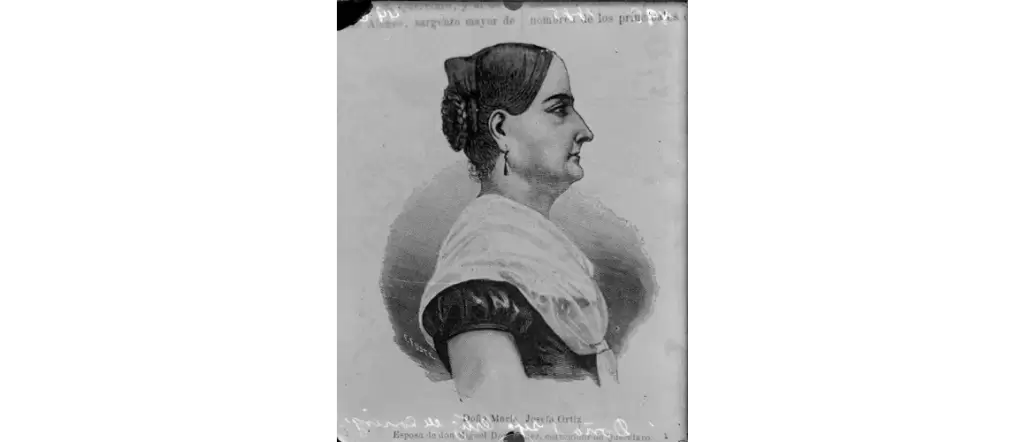 Josefa Ortiz de Dominguez fue una de las principales participantes del movimiento del Grito de Independencia. Foto Grabado Mediateca INAH