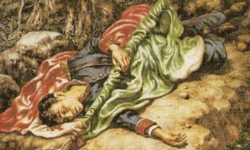 Juan Escutia envuelto en la bandera mexicana. Imagen Oaxaca Media