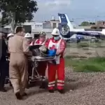 La alcaldesa de Encarnación de Díaz, Jalisco, fue trasladada en el Helicóptero Fuerza 1 hacia Aguascalientes, donde recibe atención médica, tras sufrir accidente. Foto JLMNoticias captura de pantalla