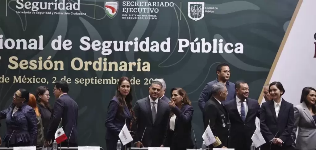 Omar García Harfuch al participar en el Consejo Nacional de Seguridad Pública, señaló que el futuro de la seguridad depende del fortalecimiento de los cuerpos policiales. Foto Diego Simón El Universal