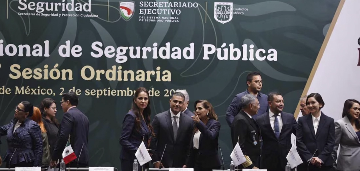 Omar García Harfuch al participar en el Consejo Nacional de Seguridad Pública, señaló que el futuro de la seguridad depende del fortalecimiento de los cuerpos policiales. Foto Diego Simón El Universal