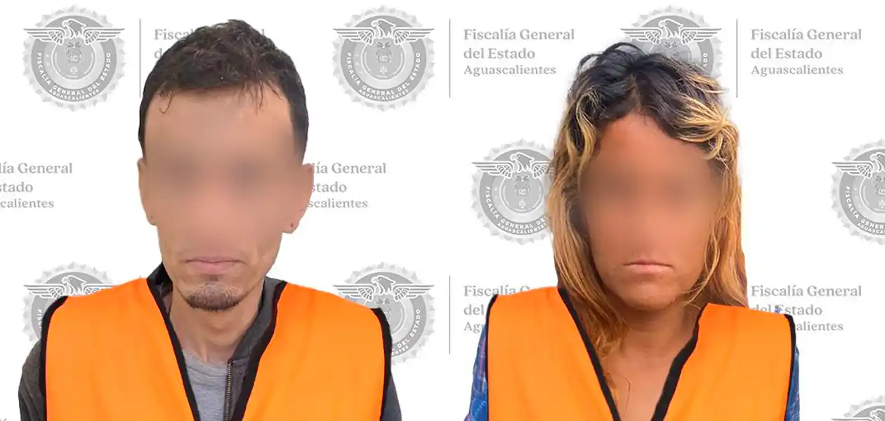 Diana Carolina y José Antonio, padres violentadores de sus hijos en San José del Arenal, Aguascalientes, ya fueron vinculados a proceso. Foto: JLMNoticias / Fiscalía General del Estado de Aguascalientes.