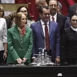 Rosa Icela Rodríguez hizo entrega del primer informe de Claudia Sheinbaum, a la Cámara de Diputados. Foto El Universal