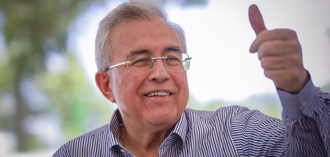 Rubén Rocha Moya, Gobernador de Sinaloa, reconoció a los manifestantes que salieron a las calles a protestar por la inseguridad del estado que gobierna. Foto Facebook Rubén Rocha