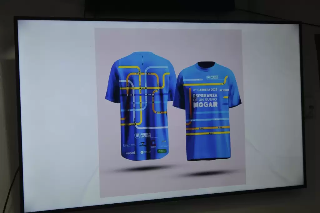 Se hizo la presentacion del diseno de la camiseta oficial de la segunda carrera atletica ACNUR. Foto JLMNoticias