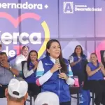 Con el programa “Gobernadora más cerca de Ti”, Tere Jiménez llevó apoyos y servicios estatales a familias de Emiliano Zapata, en Pabellón de Arteaga.