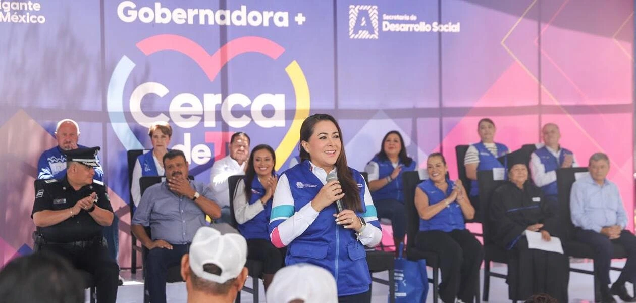 Con el programa “Gobernadora más cerca de Ti”, Tere Jiménez llevó apoyos y servicios estatales a familias de Emiliano Zapata, en Pabellón de Arteaga.