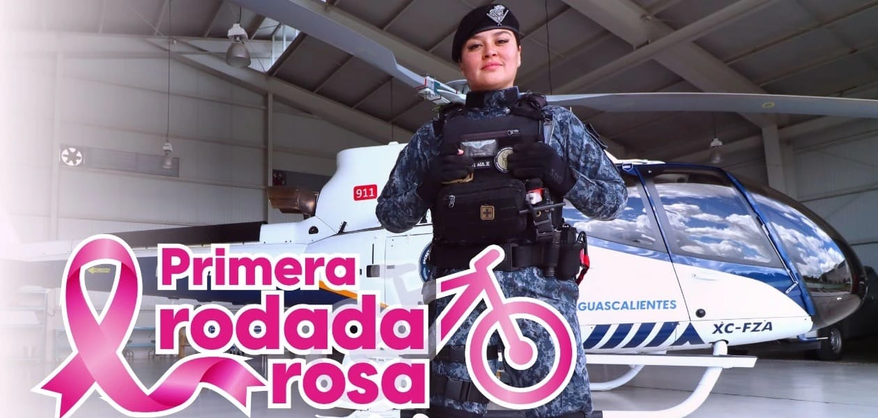 La Policía Estatal organiza la Primera Rodada Rosa con Zumba en Aguascalientes este 19 de octubre, para promover la salud y sensibilizar sobre el cáncer de mama.