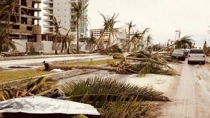 Desastre después del huracán Wilma.