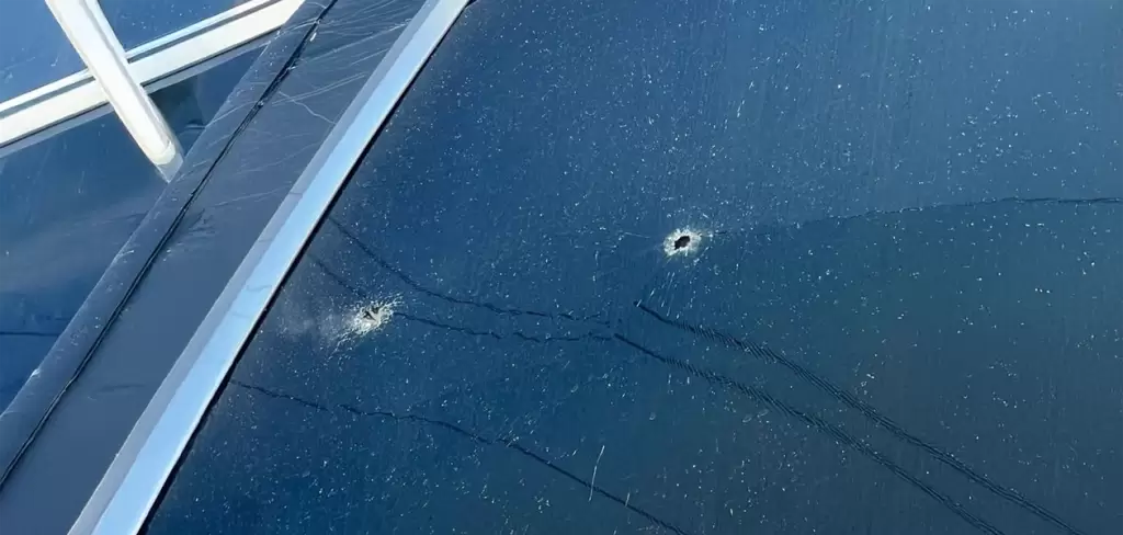 Impactos de bala al camión de la banda de Jerez