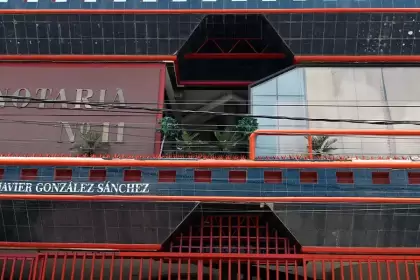 Fachada del inmueble donde está ubicada la Notaría Pública Número 11, cuyo titular es Javier González Sánchez. Foto: JLMNoticias / Hidrocálidodigital / Especial.