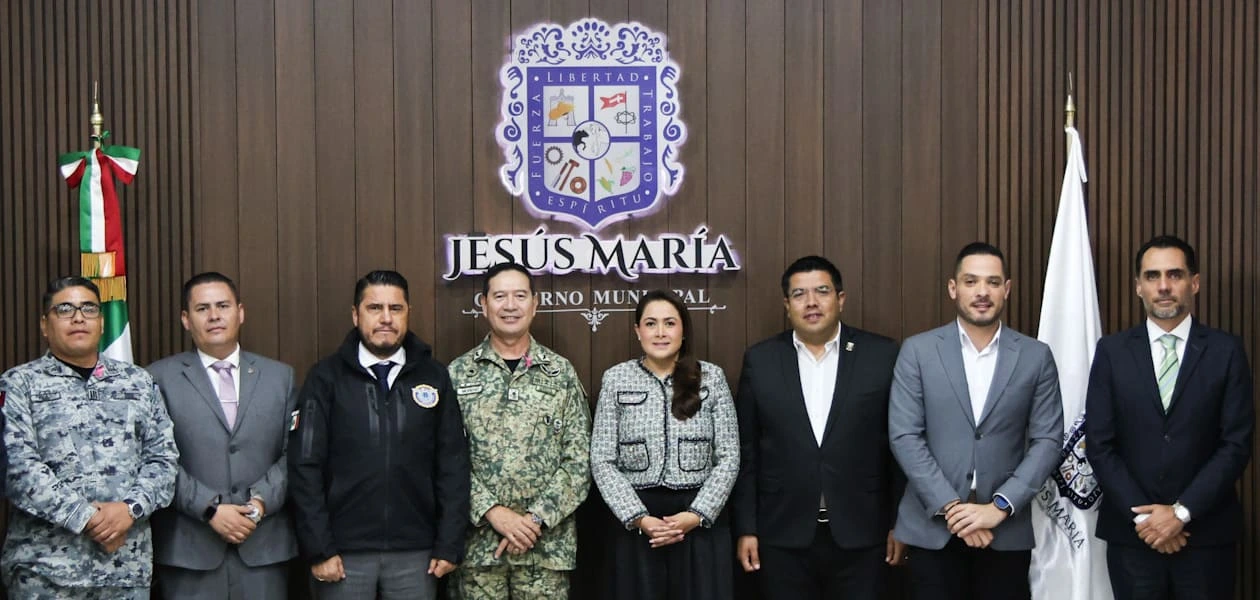 Tere Jiménez encabezó la Mesa de Seguridad en Jesús María para reforzar operativos y coordinación entre los tres niveles de gobierno.