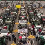 Paro nacional en las carreteras de los agricultores y productores 2025.