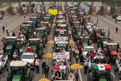 Paro nacional en las carreteras de los agricultores y productores 2025.