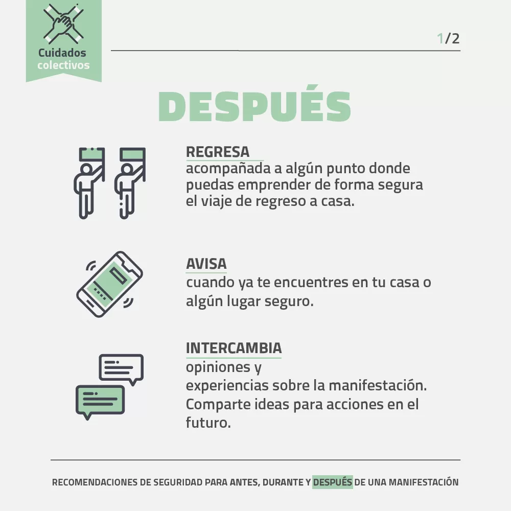 Recomendaciones después de protestar