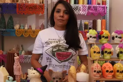 Más de 70 empresas participan en el Pabellón Hecho en Aguascalientes del Festival Cultural de Calaveras 2025, abierto al público hasta el 2 de noviembre.