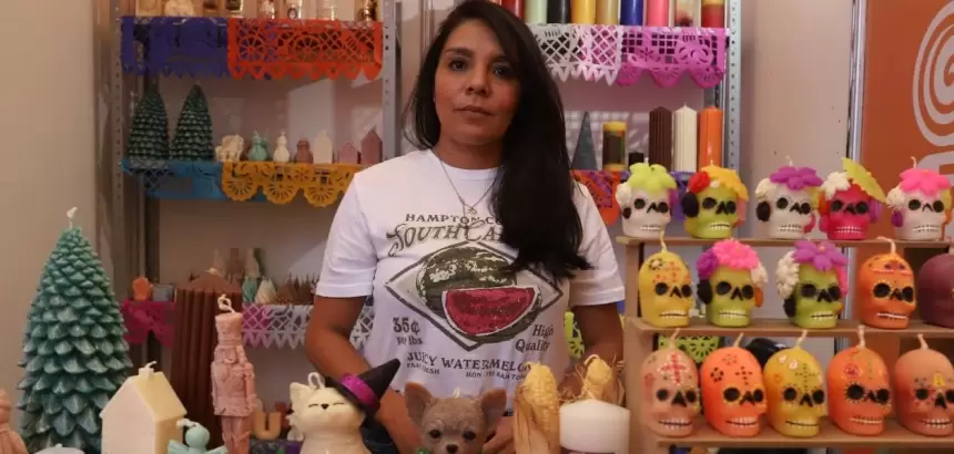 Más de 70 empresas participan en el Pabellón Hecho en Aguascalientes del Festival Cultural de Calaveras 2025, abierto al público hasta el 2 de noviembre.