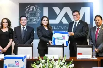 Tere Jiménez presenta al Congreso el Paquete Económico 2026 por 40 mil 635 mdp, sin nuevos impuestos y con enfoque en educación, salud, seguridad e infraestructura.