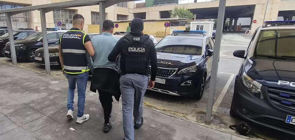 Detención de Wilmer “Pipo” Chavarría, líder de Los Lobos, por la policía en Málaga, España.