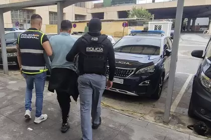 Detención de Wilmer “Pipo” Chavarría, líder de Los Lobos, por la policía en Málaga, España.