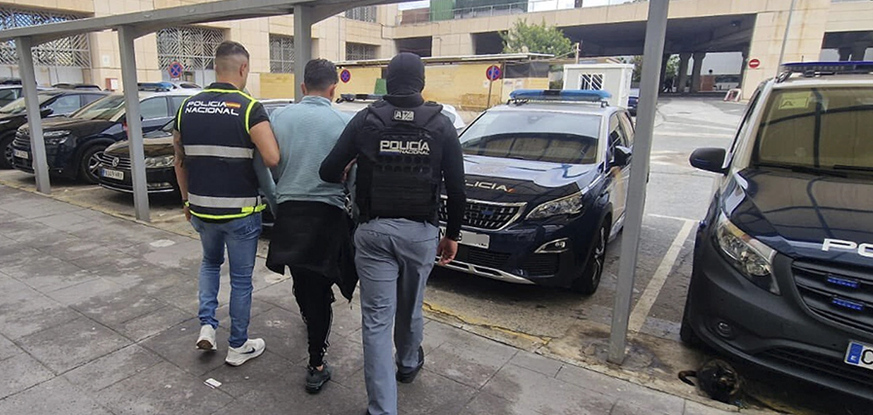 Detención de Wilmer “Pipo” Chavarría, líder de Los Lobos, por la policía en Málaga, España.